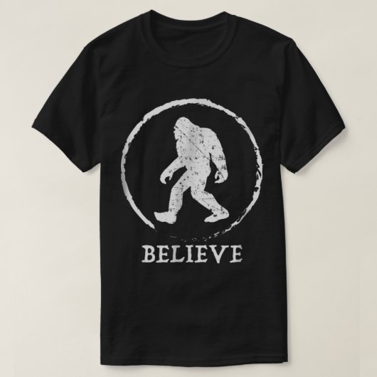 Bigfoot Believe Cryptid Design T-shirt (Design voorkant)