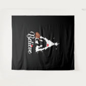 Bigfoot Believe kerstShirt Wandkleed (Voorkant (horizontaal))