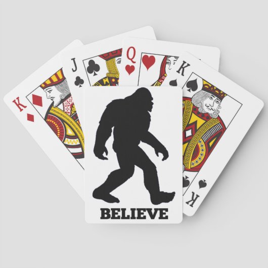 Bigfoot BELIEVE Sasquatch Speelkaarten (Achterkant)