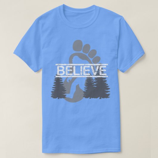 Bigfoot Believe (zwart) T-shirt (Design voorkant)