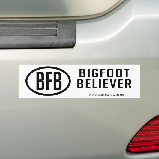 Bigfoot Believer Bumpersticker (Op auto)