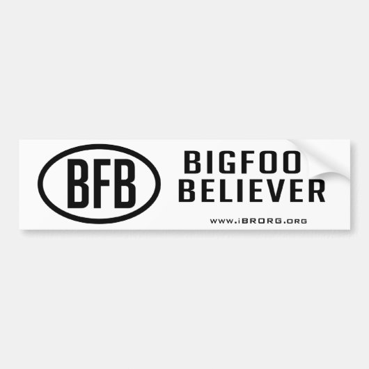 Bigfoot Believer Bumpersticker (Voorkant)