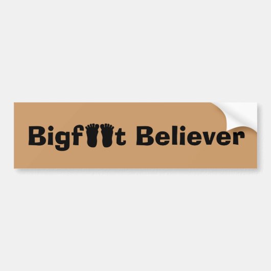 Bigfoot Believer Footprint Car Bumpersticker (Voorkant)