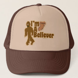 Bigfoot Believer Funny Sasquatch Logo Trucker Pet