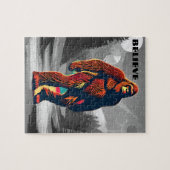 Bigfoot Believer Kleurrijke Sasquatch Motivatie Legpuzzel (Horizontaal)