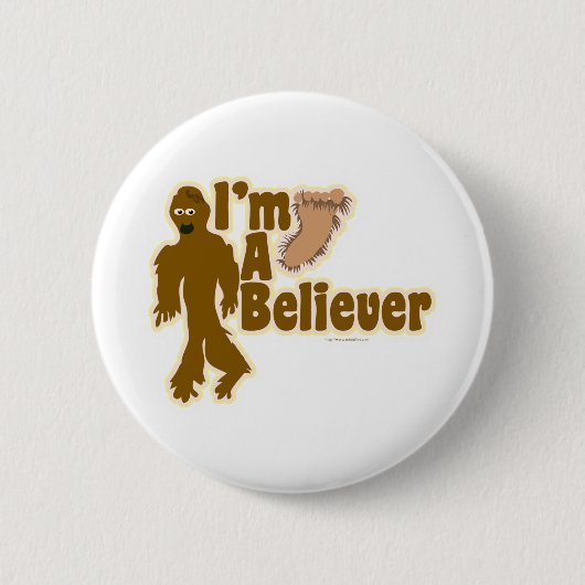 Bigfoot Believer Ronde Button 5,7 Cm (Voorkant)