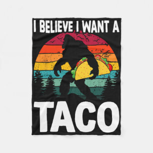 Bigfoot Believer wil Tacos Sasquatch Cinco de Ma Fleece Deken