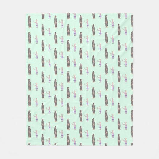 Bigfoot Believes in You Baby Blanket (Medium) Fleece Deken (Voorkant)