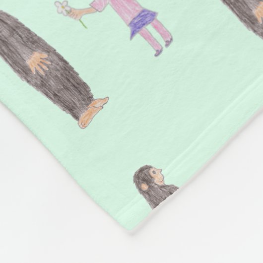 Bigfoot Believes in You Baby Blanket (Medium) Fleece Deken (Hoek)