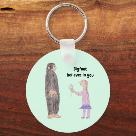 Bigfoot Believes in You Keychain (Voorkant)