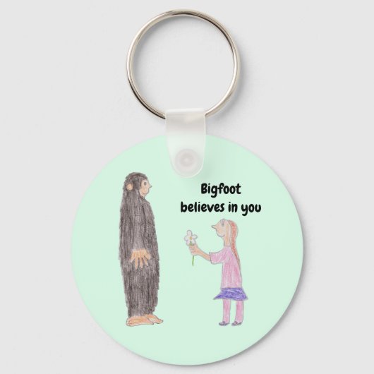 Bigfoot Believes in You Keychain (Achterkant)