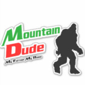 Bigfoot Berg Vent My Bos Mijn Regels Grappig Sticker (Voorkant)