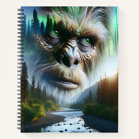 Bigfoot, Bergen, Rivier en Bos Notitieboek (Voorkant)