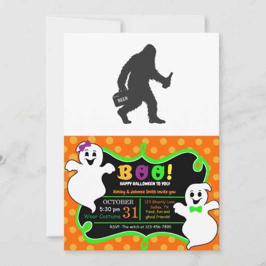 Bigfoot bier silhouet kaart (Voorkant)