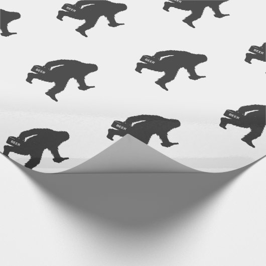 Bigfoot biersilhouet cadeaupapier (Hoek)
