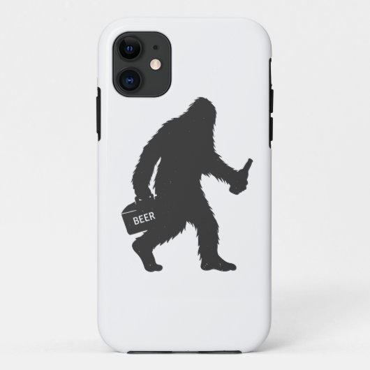 Bigfoot biersilhouet Case-Mate iPhone case (Achterkant)