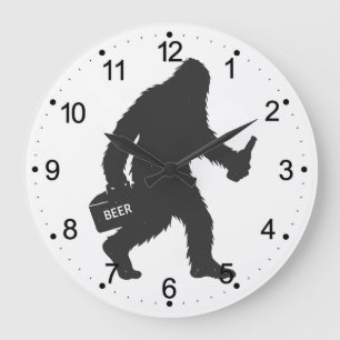 Bigfoot biersilhouet grote klok