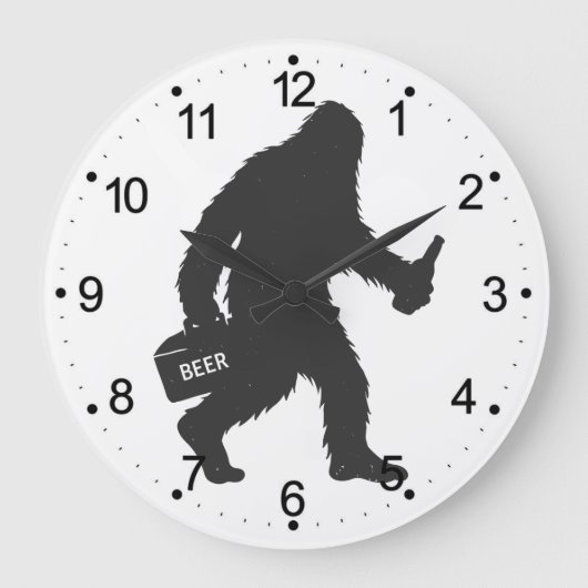 Bigfoot biersilhouet grote klok (Voorkant)