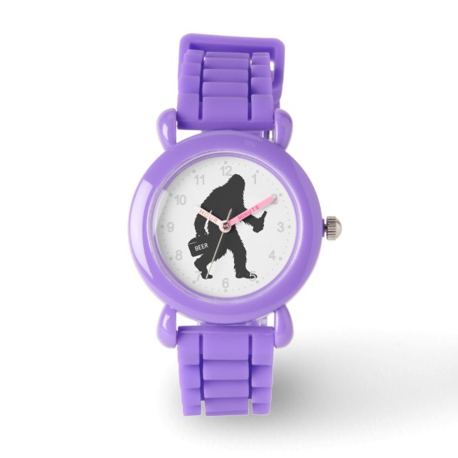 Bigfoot biersilhouet horloge (Voorkant)