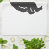 Bigfoot biersilhouet theedoek (Gevouwen)