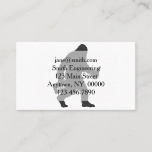 Bigfoot biersilhouet visitekaartje