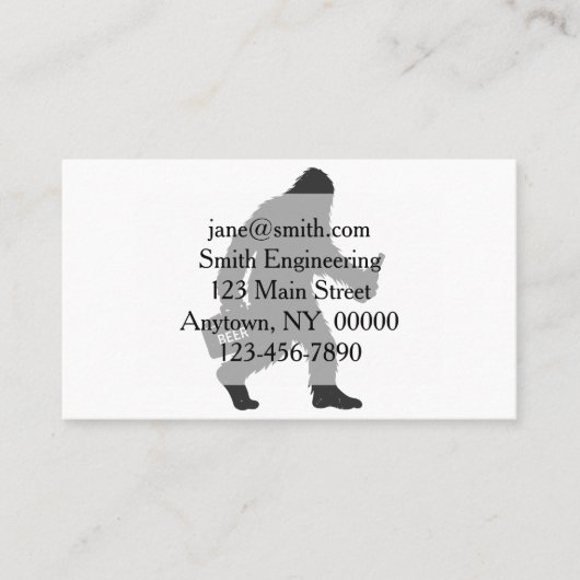 Bigfoot biersilhouet visitekaartje (Voorkant)