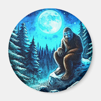 Bigfoot bij nacht magneet