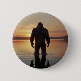 Bigfoot bij Sunset Lake Ronde Button 5,7 Cm