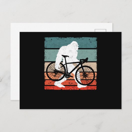 Bigfoot Bike Ride Funny MTB Sasquatch Briefkaart (Voorkant / Achterkant)