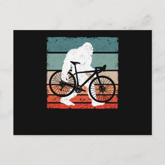 Bigfoot Bike Ride Funny MTB Sasquatch Briefkaart (Voorkant)