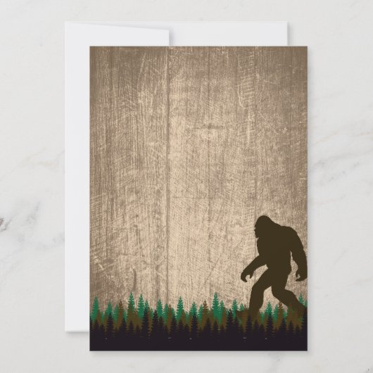 Bigfoot Birthday Uitnodiging (Achterkant)