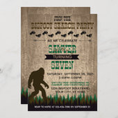 Bigfoot Birthday Uitnodiging (Voorkant / Achterkant)