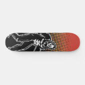 Bigfoot Black Red Sasquatch Creature Silhouette Persoonlijk Skateboard (Horizontaal)
