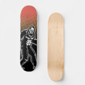 Bigfoot Black Red Sasquatch Creature Silhouette Persoonlijk Skateboard (Voorkant)