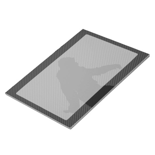 Bigfoot Black Silhouette Carbon Fiber Style Notitieblok (Schuin)