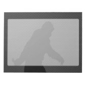 Bigfoot Black Silhouette Carbon Fiber Style Notitieblok (Voorkant)