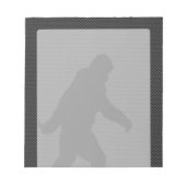 Bigfoot Black Silhouette Carbon Fiber Style Notitieblok (Voorkant)