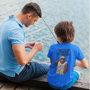 Bigfoot Blijf Kalm En Ga Vissen Grappig T-shirt