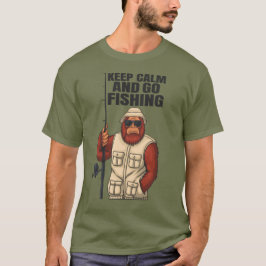 Bigfoot Blijf Kalm En Ga Vissen Grappig T-shirt