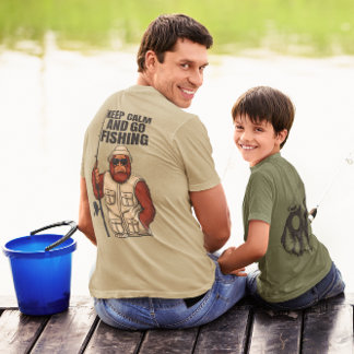 Bigfoot Blijf Kalm En Ga Vissen Sasquatch Grappig T-shirt