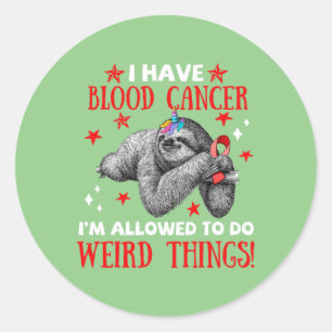 Bigfoot Blood Cancer Awareness Kleding die ik toel Ronde Sticker