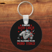 Bigfoot Blood Cancer Awareness Kleding die ik toel Sleutelhanger (Voorkant)