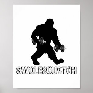 Bigfoot Bodybuilding Hantelegewichten Sasquatch Li Poster