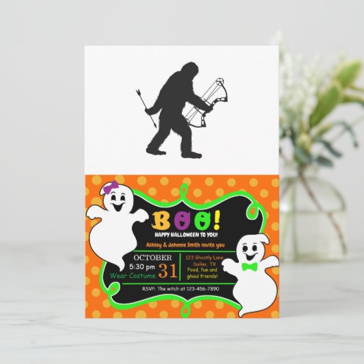 Bigfoot Boogschutter silhouet Kaart (Staand voorkant)