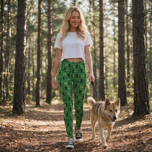 Bigfoot Bos Dennenhout Patroon Leggings