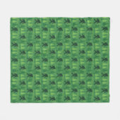 Bigfoot Bos Dennenspatroon Fleece Deken (Voorkant (Horizontaal))
