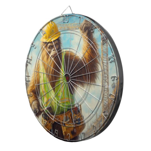 Bigfoot bouwvakker dartbord (Voorkant Rechts)