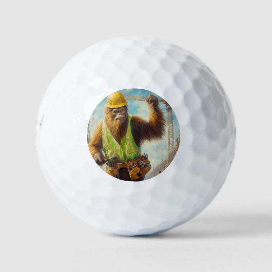 Bigfoot bouwvakker golfballen (Voorkant)