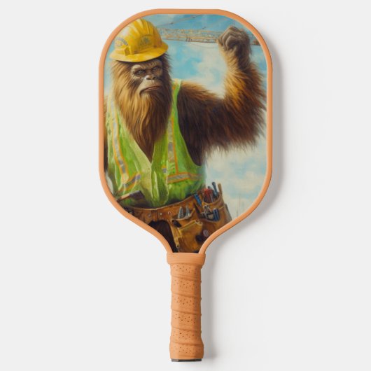 Bigfoot bouwvakker pickleball paddle (Voorkant)