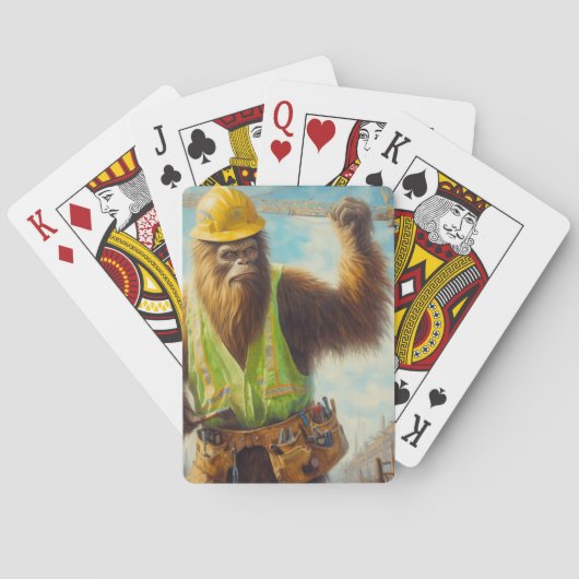 Bigfoot bouwvakker pokerkaarten (Achterkant)